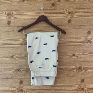 LILLY PULITZER KHAKIS CHINO CAPRI CROP EMBROIDERED